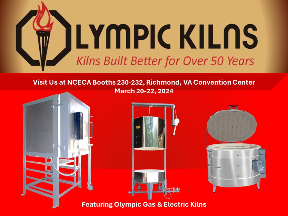 2024 NCECA - OLYMPIC KILNS BOOTHS 230-232